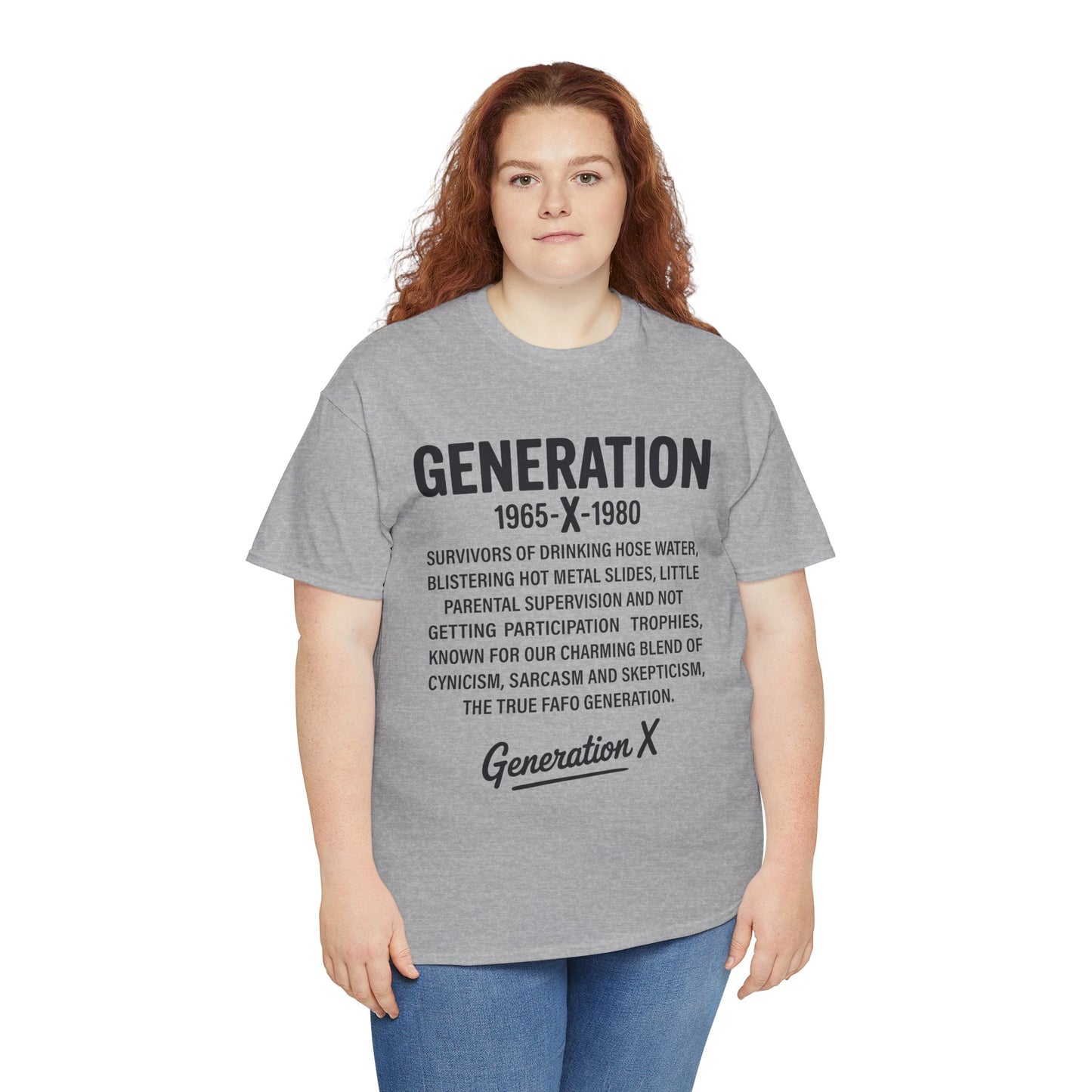 Gen X Philosophy Tee, Cotton T-Shirt for Retro Culture Lovers, Vintage Style, Gift for Generation X, Casual Wear, 80s Nostalgia