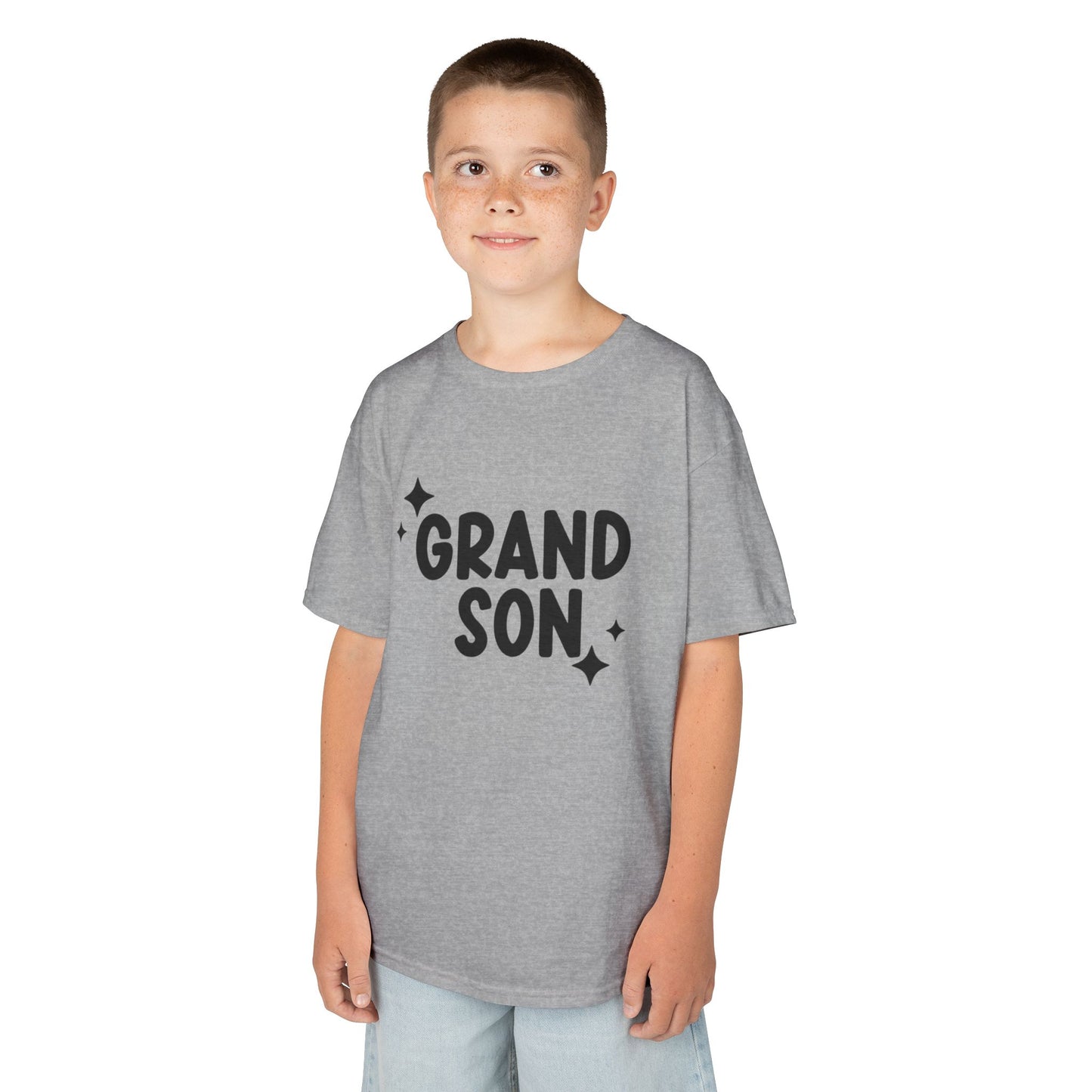 "Grandson" Kids Heavy Cotton Tee - Casual Wear