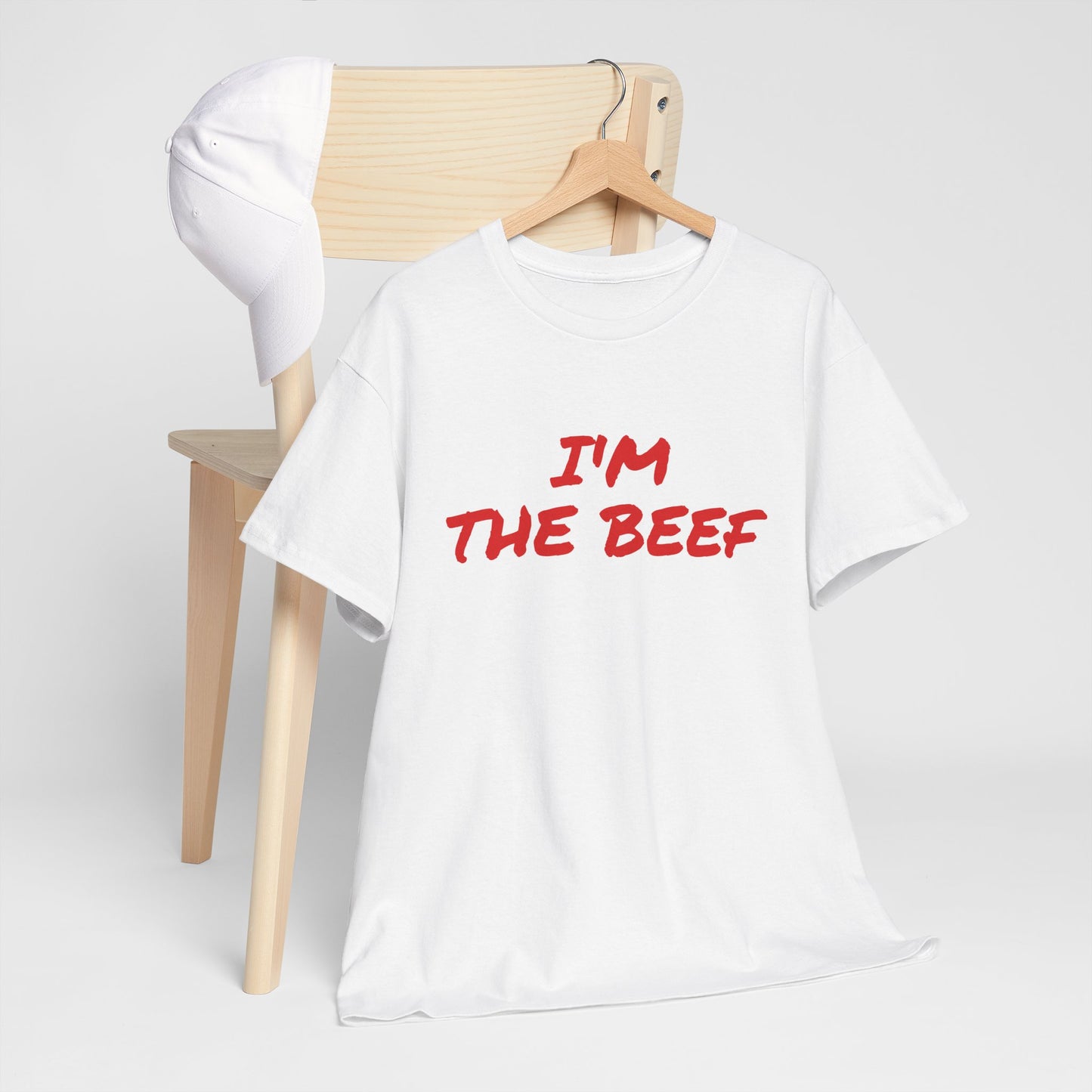 I'm the Beef Unisex Heavy Cotton Tee, Funny Casual T-Shirt for Meat Lovers, BBQ Parties, Gift for Foodies, Summer Wardrobe Must-Have