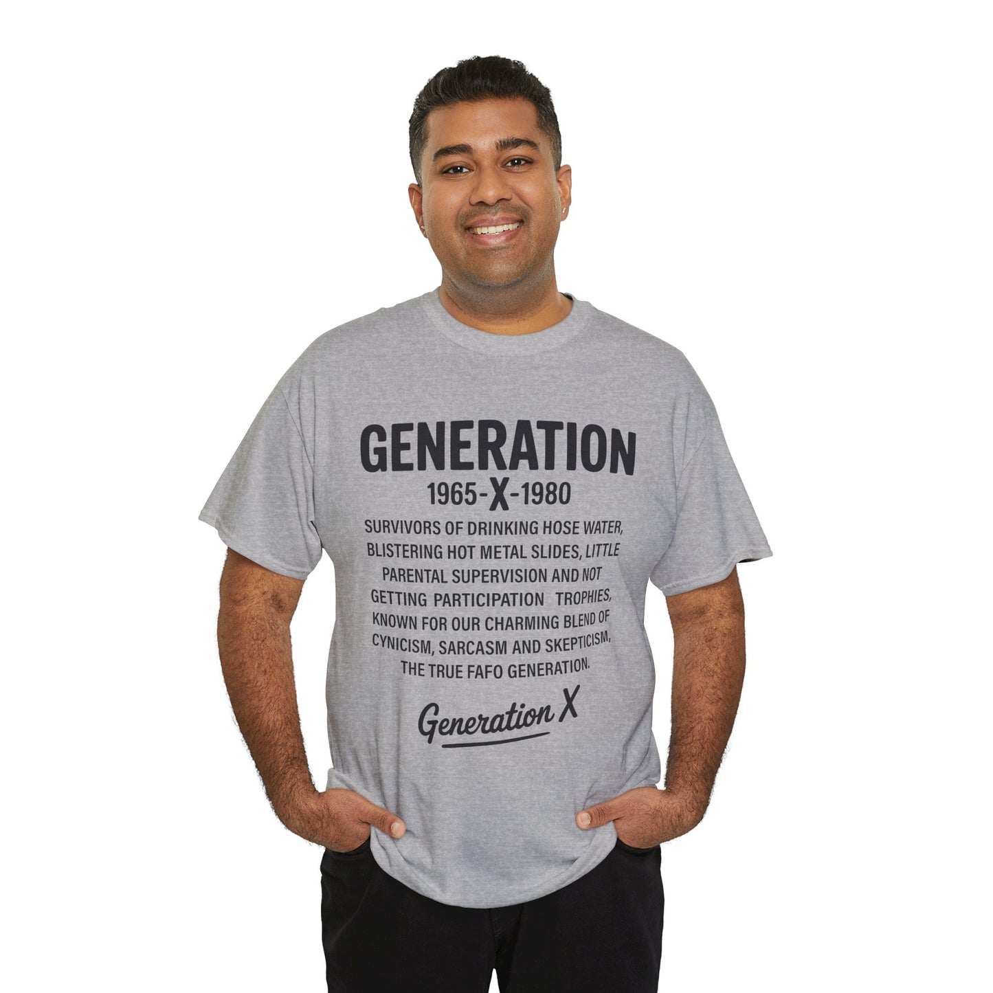 Gen X Philosophy Tee, Cotton T-Shirt for Retro Culture Lovers, Vintage Style, Gift for Generation X, Casual Wear, 80s Nostalgia