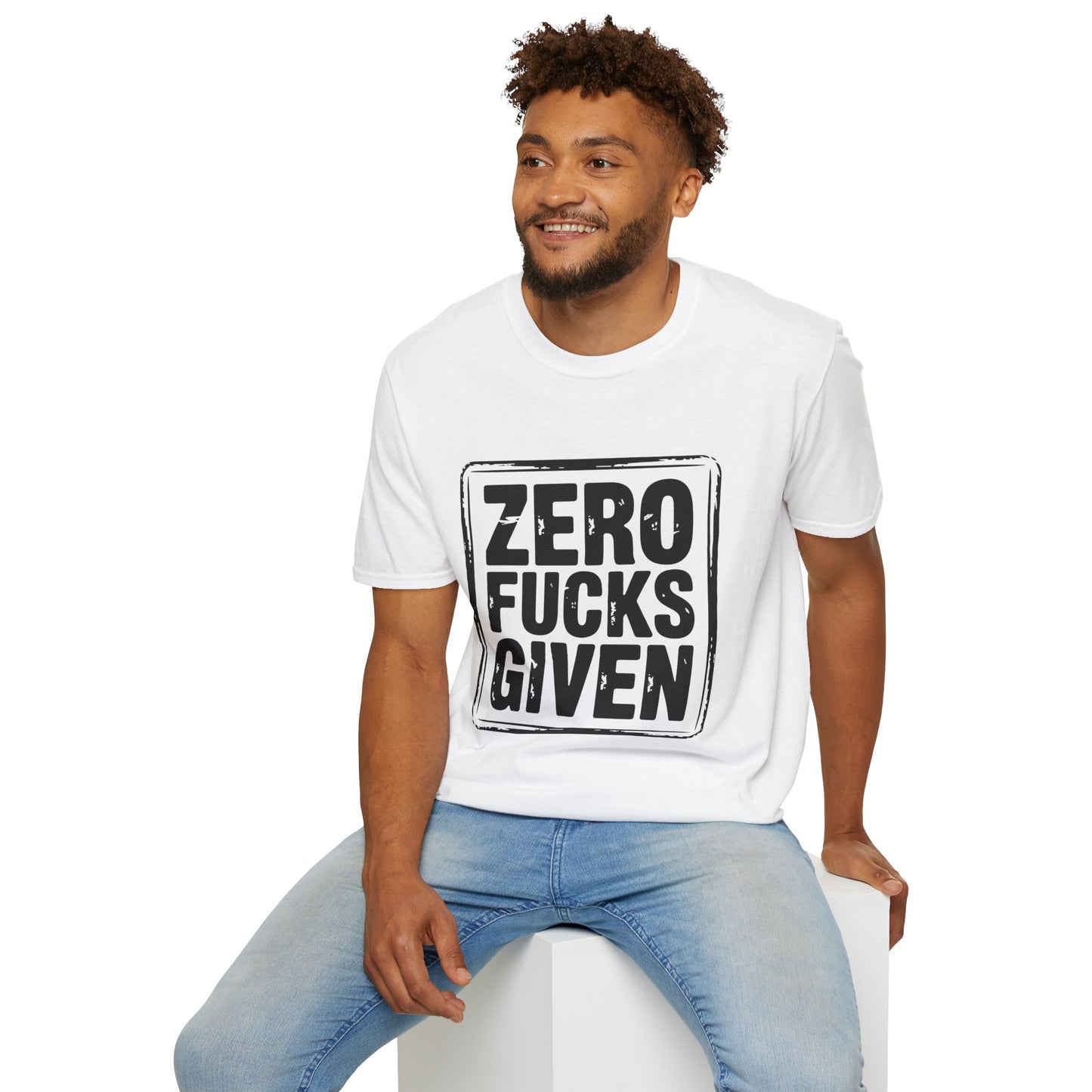 Zero Fs Given Unisex Softstyle T-Shirt, Funny Graphic Tee, Casual Wear, Gift for Friends, Humor Shirt