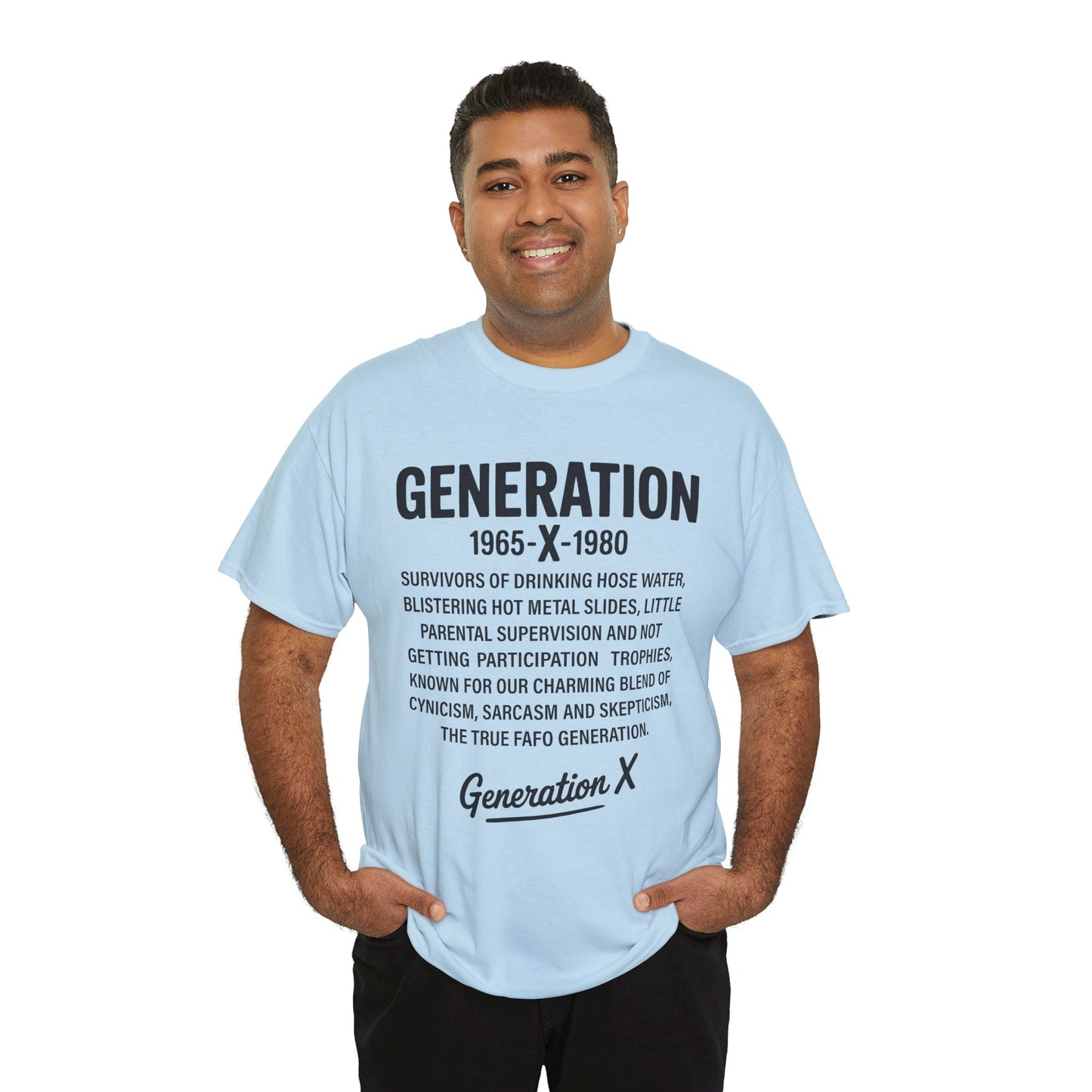 Gen X Philosophy Tee, Cotton T-Shirt for Retro Culture Lovers, Vintage Style, Gift for Generation X, Casual Wear, 80s Nostalgia