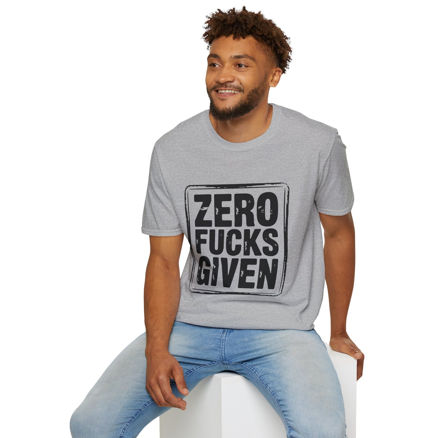 Zero Fs Given Unisex Softstyle T-Shirt, Funny Graphic Tee, Casual Wear, Gift for Friends, Humor Shirt