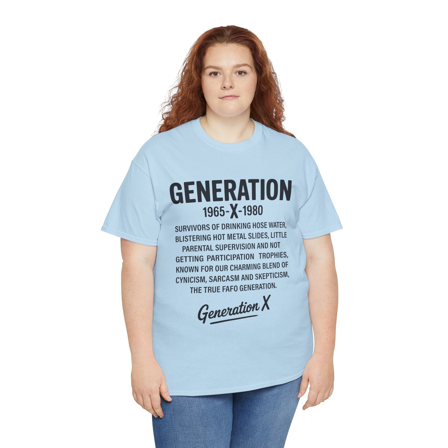 Gen X Philosophy Tee, Cotton T-Shirt for Retro Culture Lovers, Vintage Style, Gift for Generation X, Casual Wear, 80s Nostalgia
