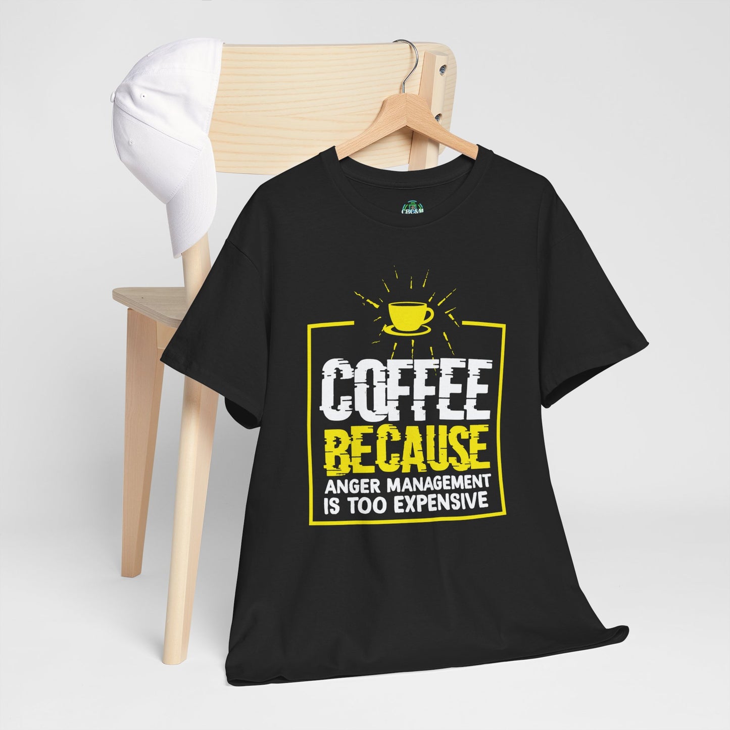 Coffee Because Anger Management Is Too Expensive - Coffee Lover Tee - Unisex Heavy Cotton