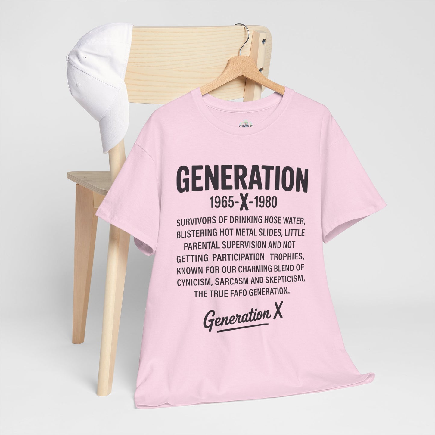 Gen X Philosophy Tee, Cotton T-Shirt for Retro Culture Lovers, Vintage Style, Gift for Generation X, Casual Wear, 80s Nostalgia
