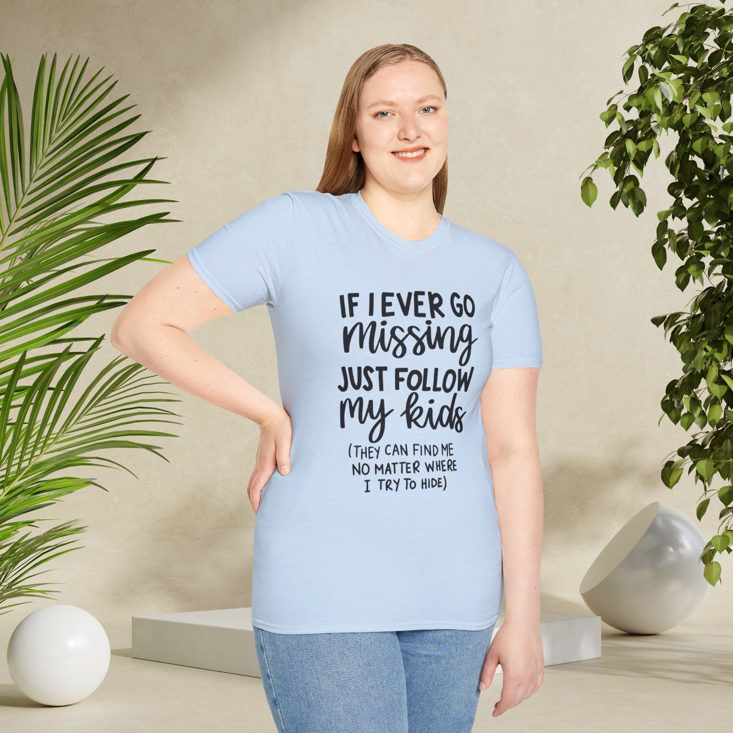 If I Ever Go Missing Ask My Kids, Funny Family T-Shirt, Cute Parent Shirt, Missing Kids Humor Tee, Unisex Graphic Tee