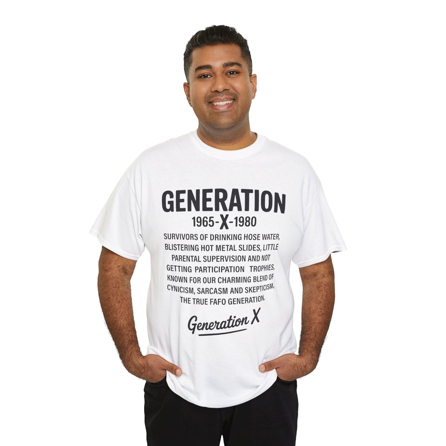 Gen X Philosophy Tee, Cotton T-Shirt for Retro Culture Lovers, Vintage Style, Gift for Generation X, Casual Wear, 80s Nostalgia