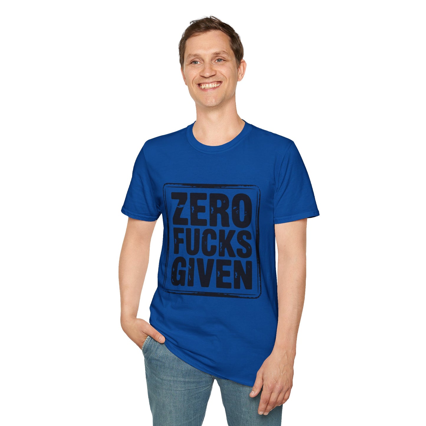 Zero Fs Given Unisex Softstyle T-Shirt, Funny Graphic Tee, Casual Wear, Gift for Friends, Humor Shirt
