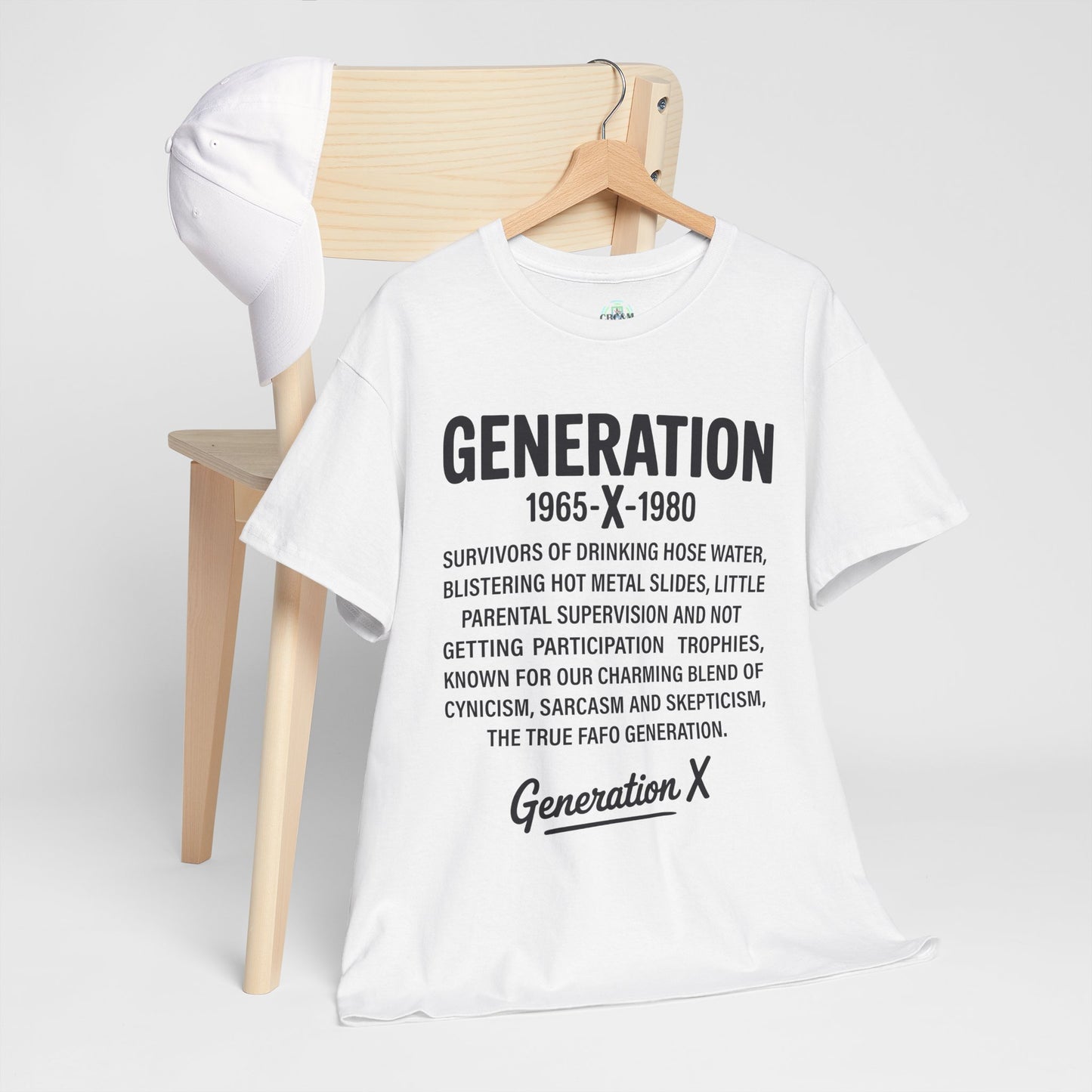 Gen X Philosophy Tee, Cotton T-Shirt for Retro Culture Lovers, Vintage Style, Gift for Generation X, Casual Wear, 80s Nostalgia