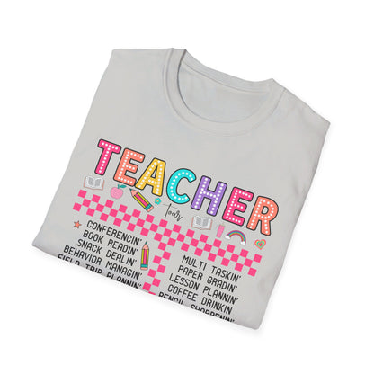 Teacher Retro Teacher, ABCD Teacher Tour - Unisex Softstyle T-Shirt