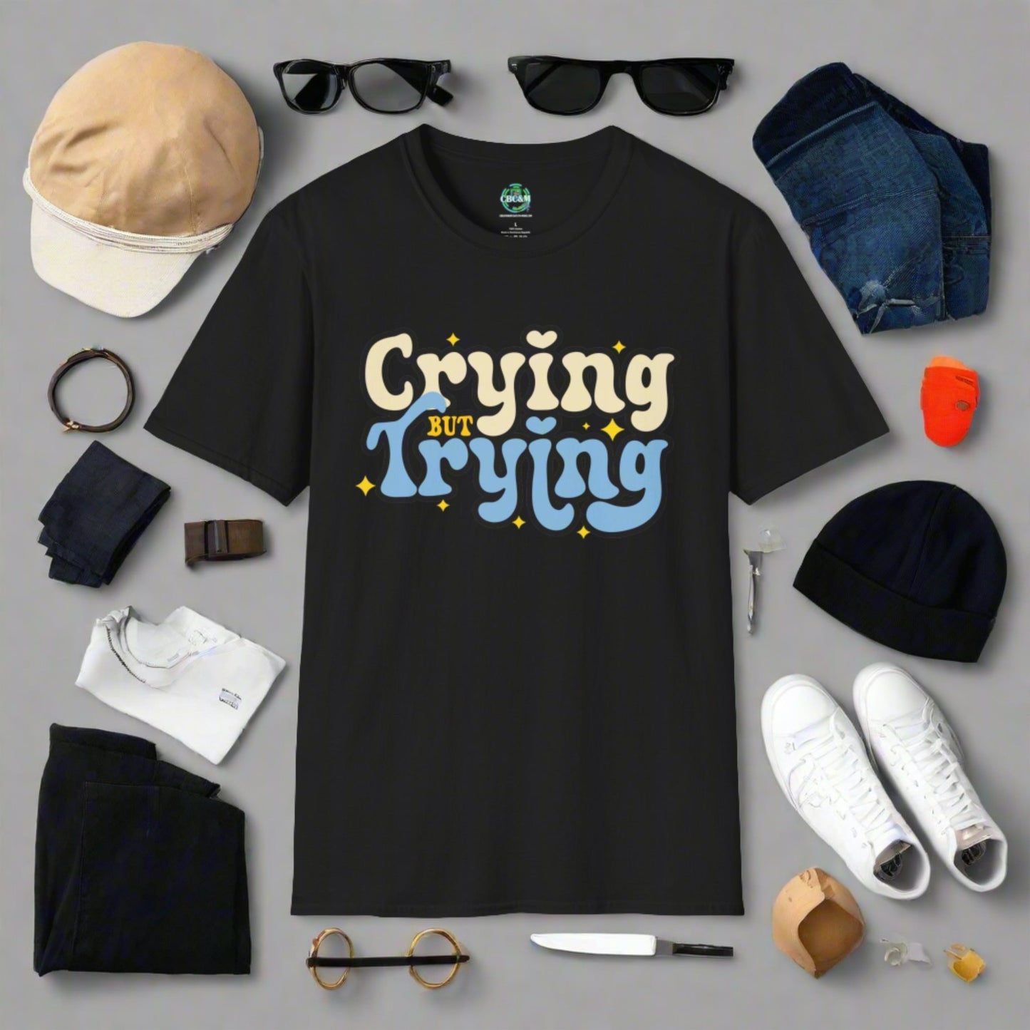 Crying But Trying Softstyle T-Shirt