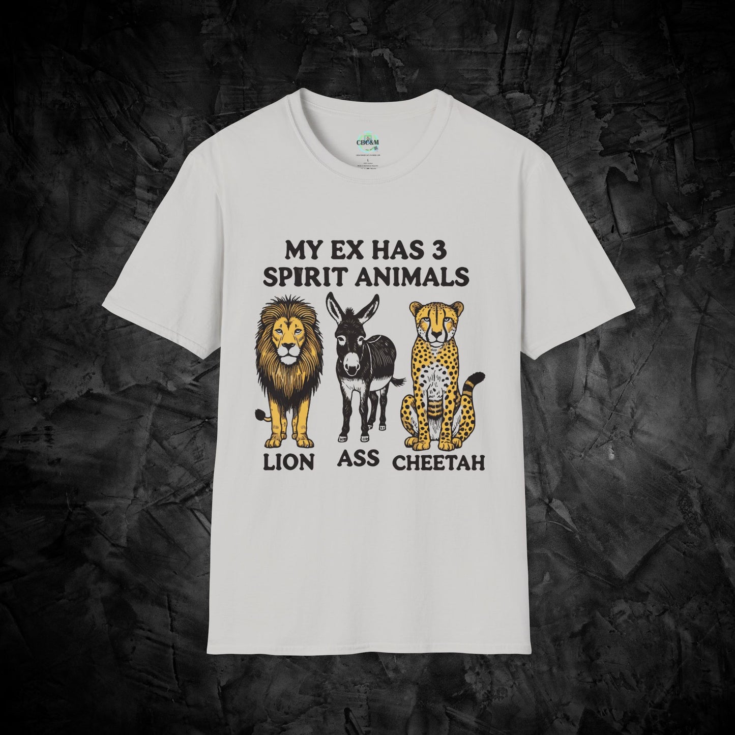 My Ex Has 3 Spirit Animals - Unisex Softstyle T-Shirt