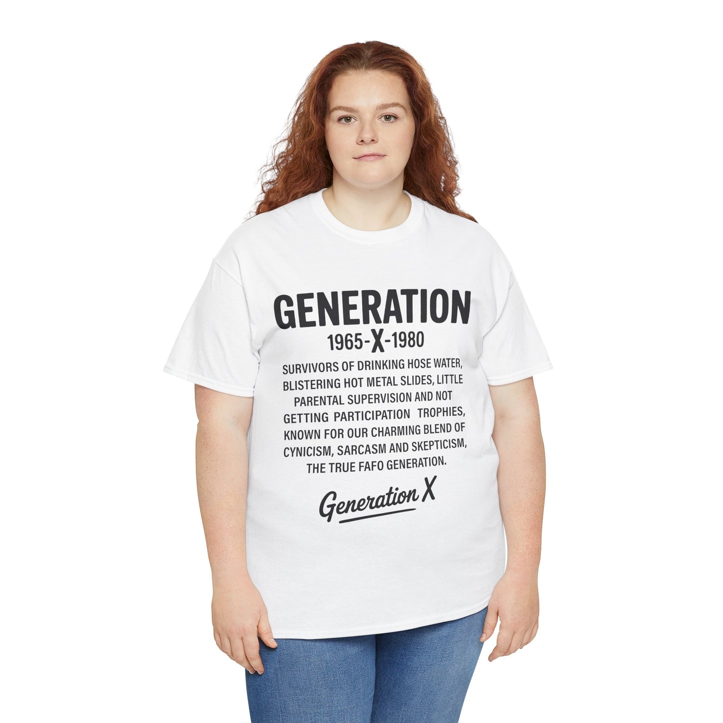 Gen X Philosophy Tee, Cotton T-Shirt for Retro Culture Lovers, Vintage Style, Gift for Generation X, Casual Wear, 80s Nostalgia