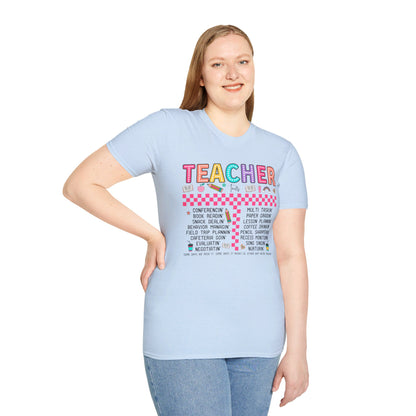 Teacher Retro Teacher, ABCD Teacher Tour - Unisex Softstyle T-Shirt