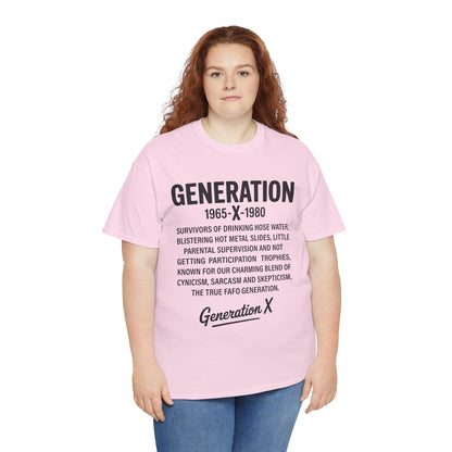 Gen X Philosophy Tee, Cotton T-Shirt for Retro Culture Lovers, Vintage Style, Gift for Generation X, Casual Wear, 80s Nostalgia