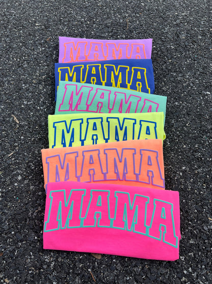 Summer Neon Mama Puff Graphic Tee - RTS (M, L, XL, 2X, 3X, 4X)