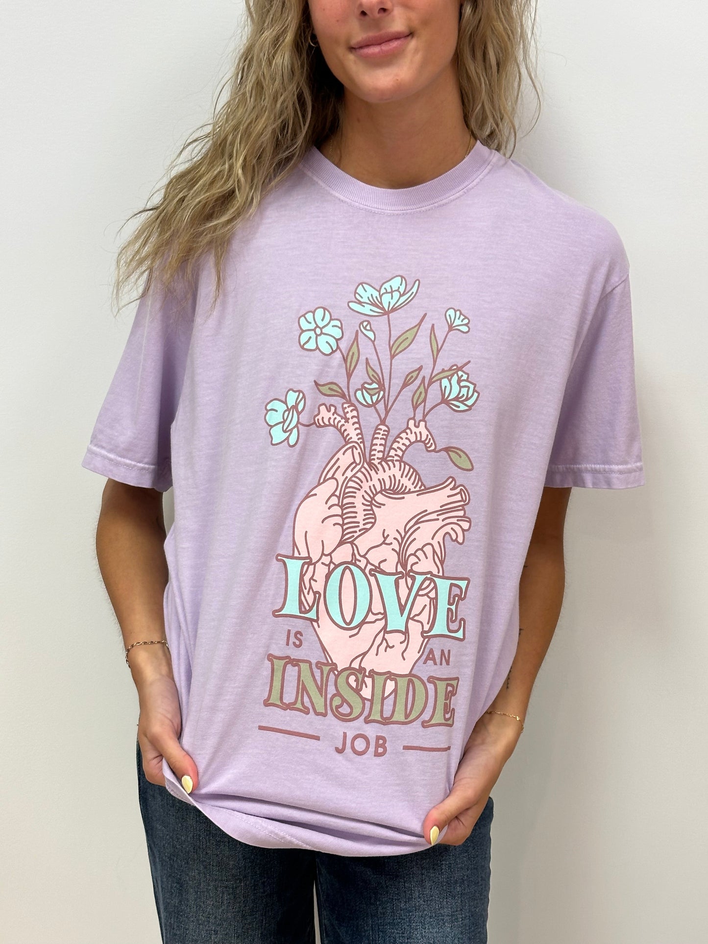 LOVE IS AN INSIDE JOB - RTS (S, M, L, XL, 2X, 3X)