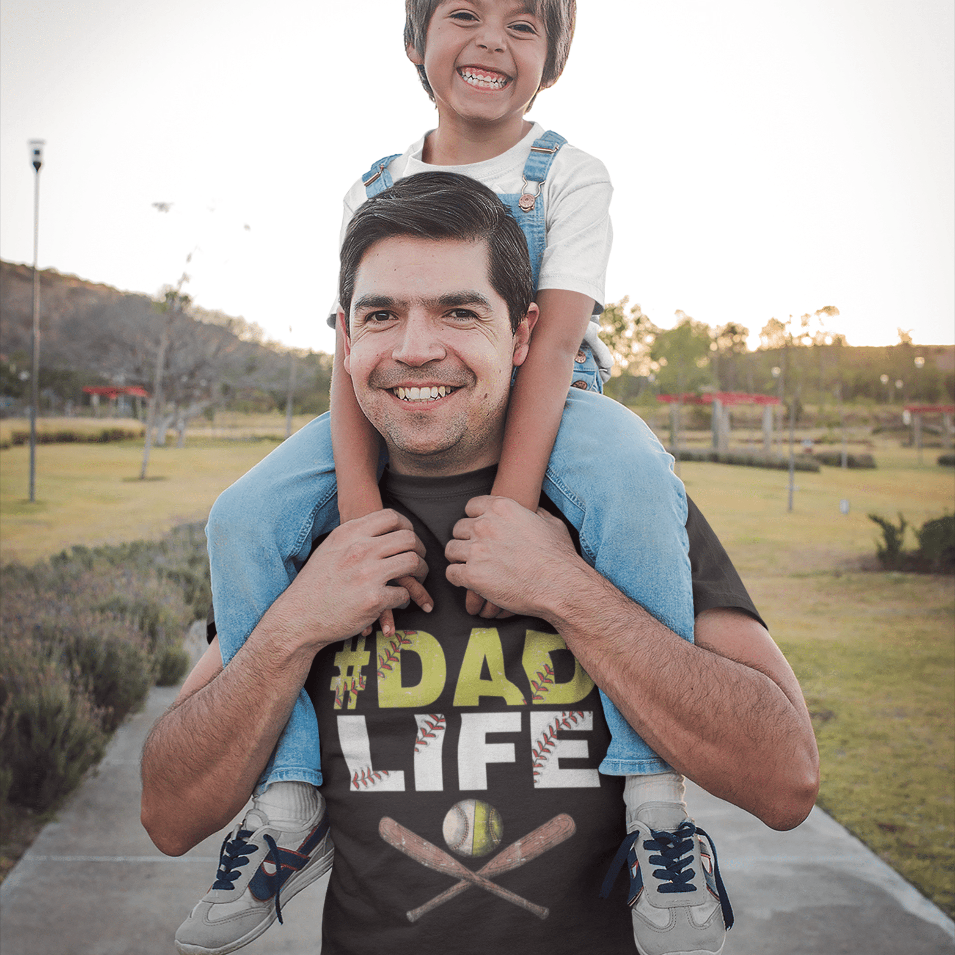 Dad Life 🥎⚾️ Unisex Softstyle T-Shirt - T-Shirt - Printify - CreationsByCaitlyn & More