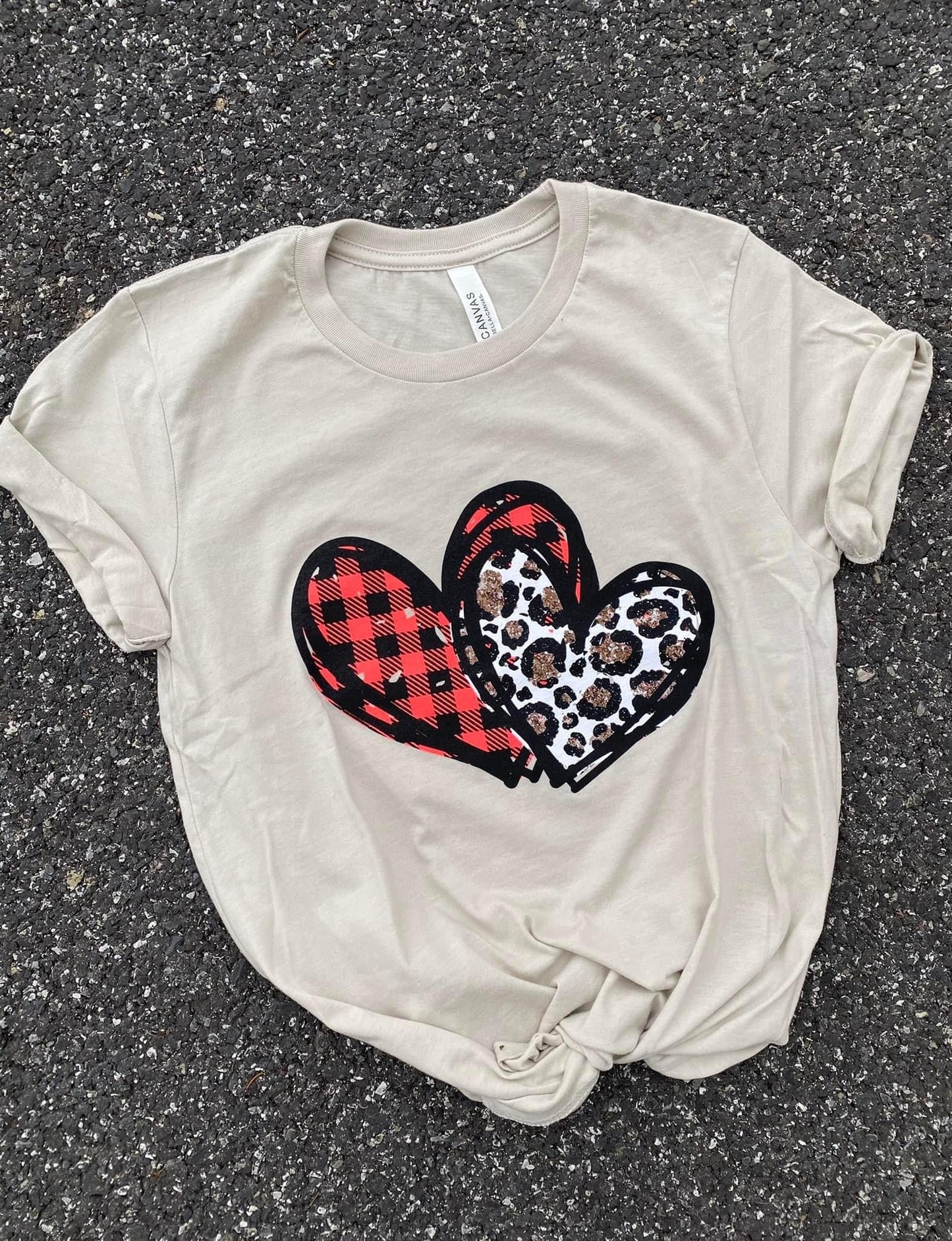 Leopard Plaid Heart - RTS (S)