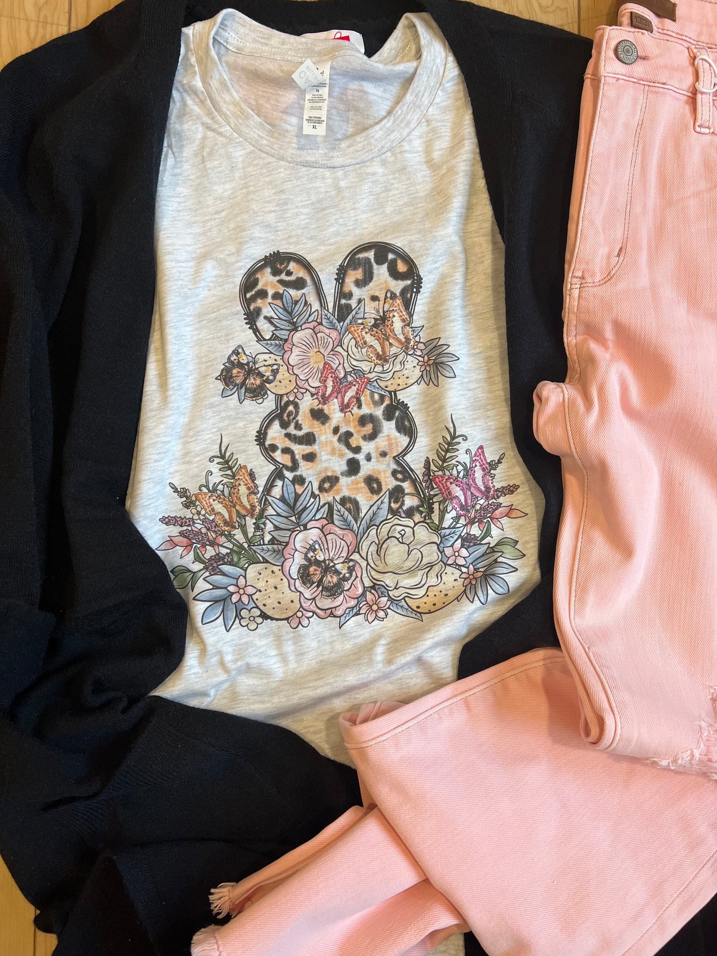 Floral Leopard Bunny - RTS (S,M,XL,4X)