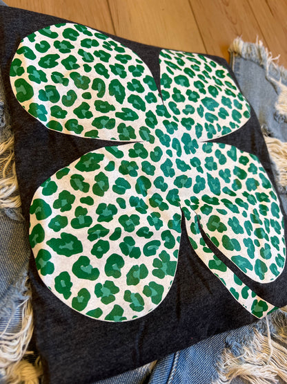 Leopard Print Shamrock - RTS XS, S, 3X